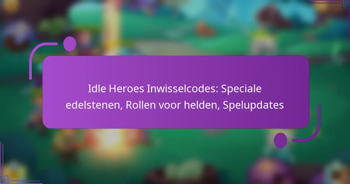 Idle Heroes Inwisselcodes: Speciale edelstenen, Rollen voor helden, Spelupdates