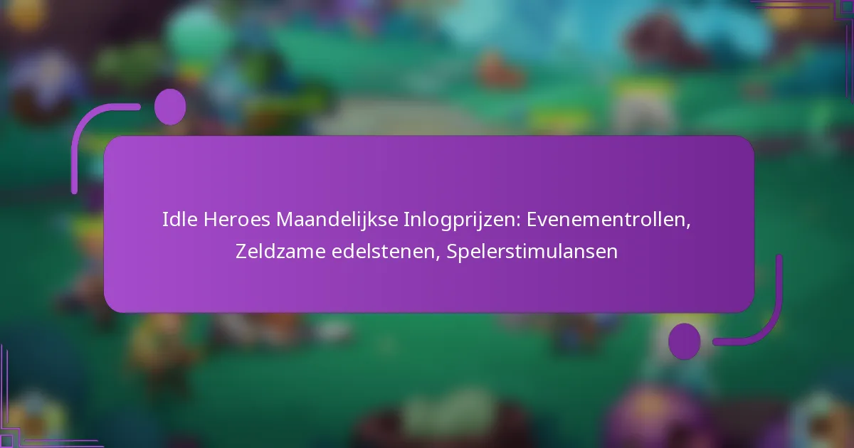Idle Heroes Maandelijkse Inlogprijzen: Evenementrollen, Zeldzame edelstenen, Spelerstimulansen